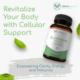 Capsules Return Healthy Glutathione Symmetry prêtes à l'emploi pour soutenir la santé cellulaire.