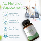 Étiquette Return Healthy Glutathione Symmetry claire et informative pour une utilisation simple.