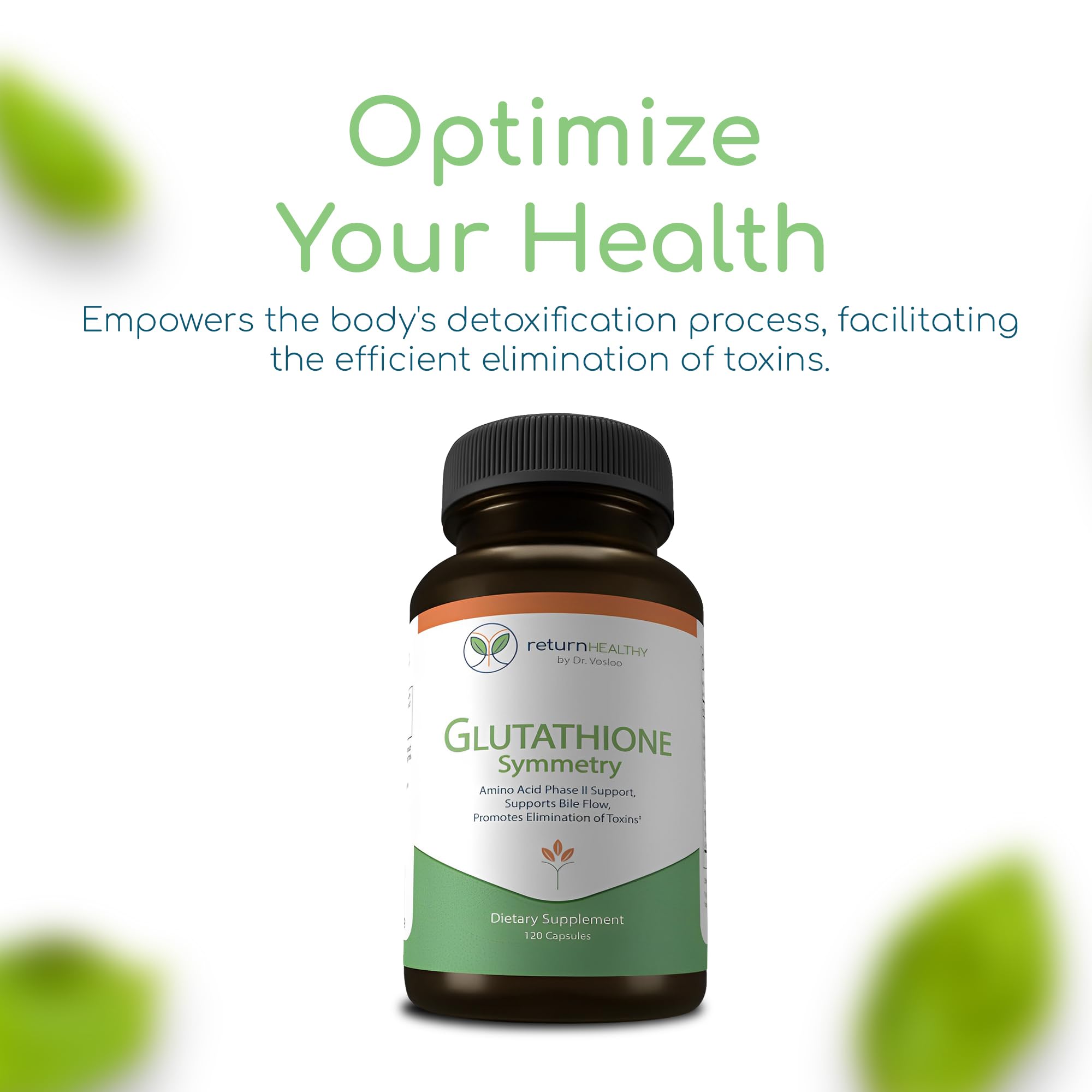Usine Return Healthy Glutathione Symmetry fabriquée aux États‑Unis avec normes vegan.