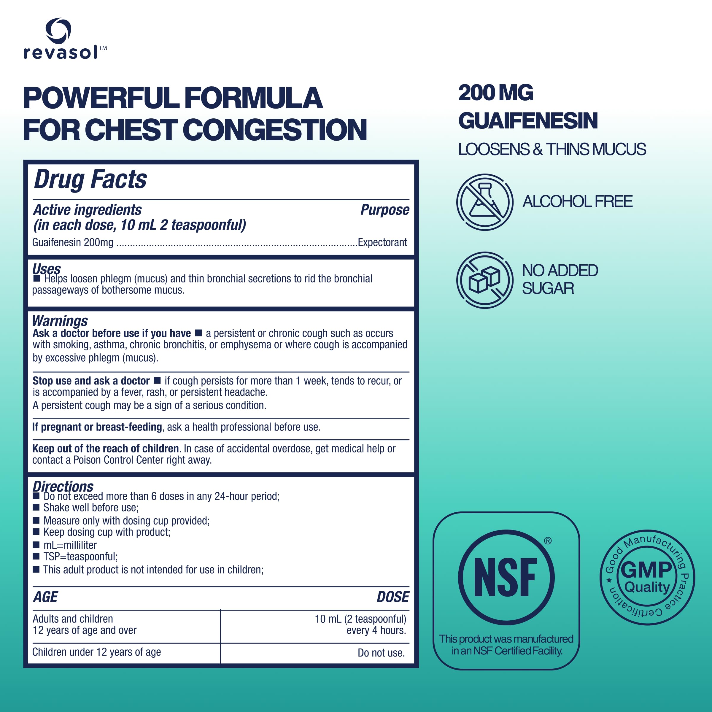 Doseur-cuillère Revasol Tussin de 10 ml pour une prise précise et simple.
