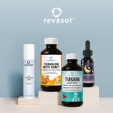 Emballage compact Revasol Tussin pour une utilisation pratique.
