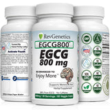 Capsules REVGENETICS EGCG: énergie durable sans tremblements grâce à l’absence de caféine.
