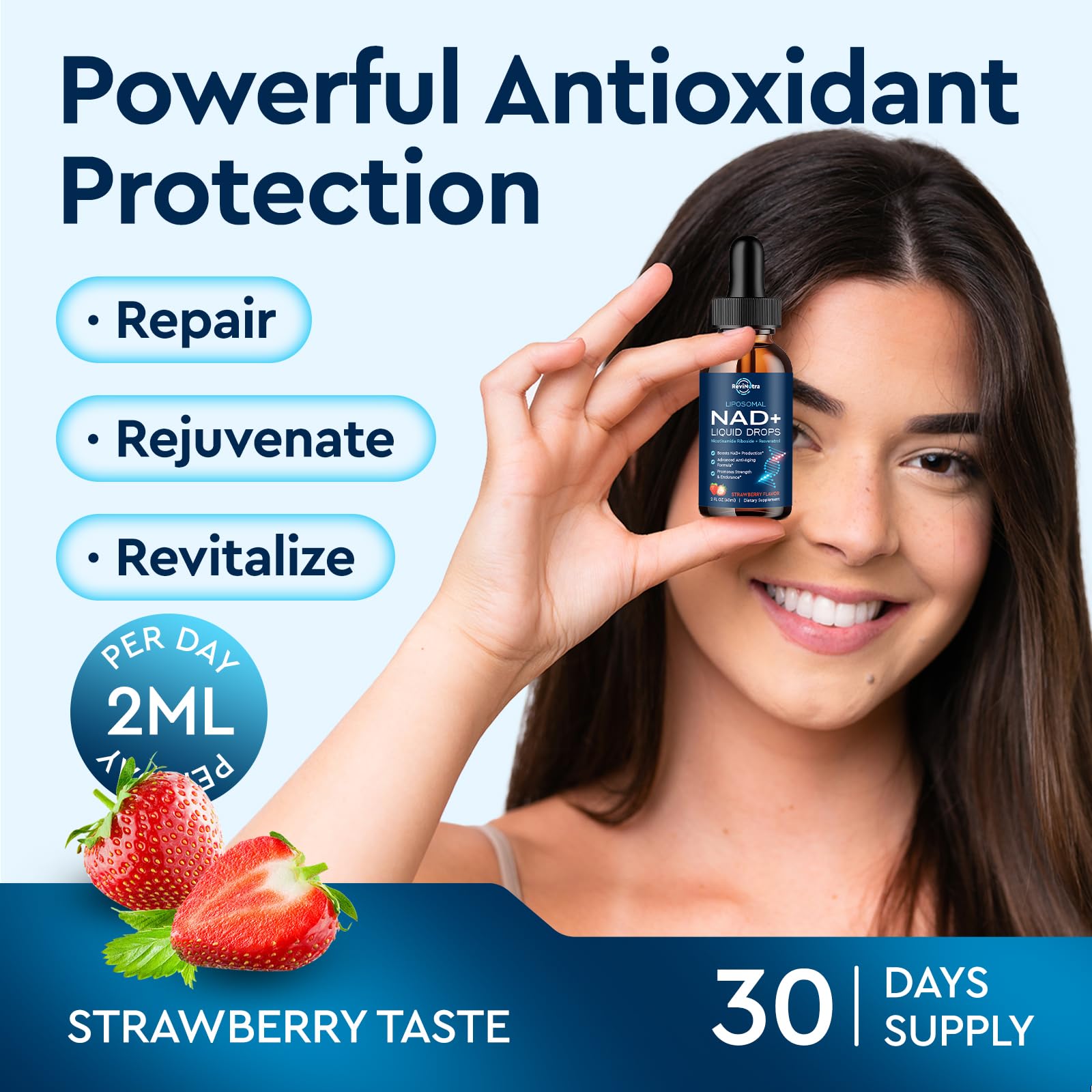 Absorption améliorée grâce au poivre noir dans le NAD liposomal ReviNutra.