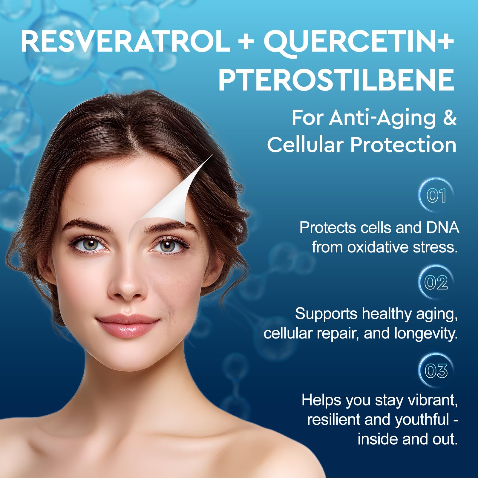 Antioxydants Quercétine dans le NAD liposomal pour protection.