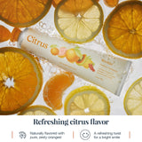 Ingrédients prébiotiques et vitamines renforçant l’usage quotidien du sourire.