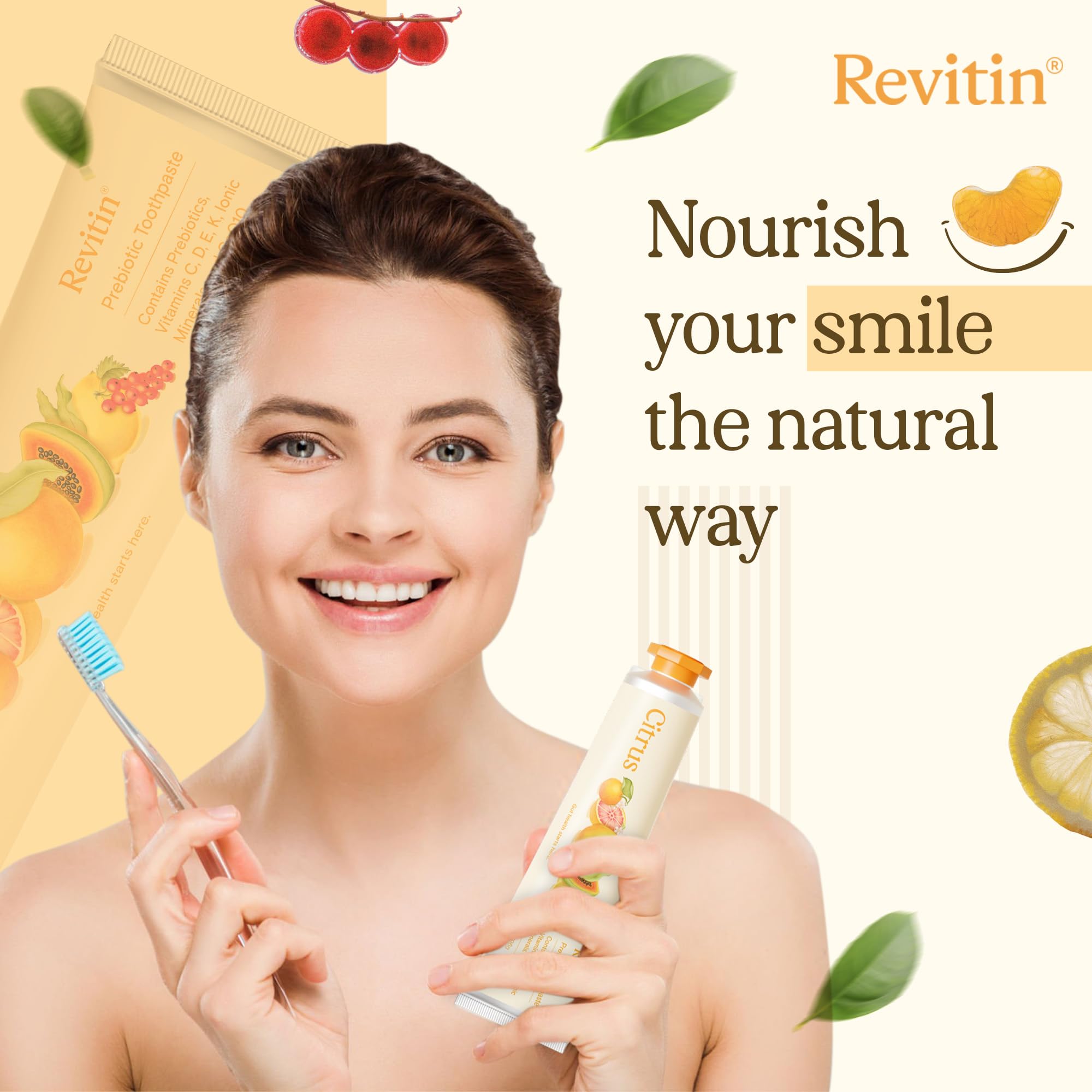 Dentifrice sans colorants Revitin, formulation sûre pour toute la famille.