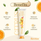 Tube Revitin sans fluorure pour un brossage quotidien en douceur.