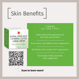 Texture lisse et douce de la crème Reviva Labs, pot pour la peau.