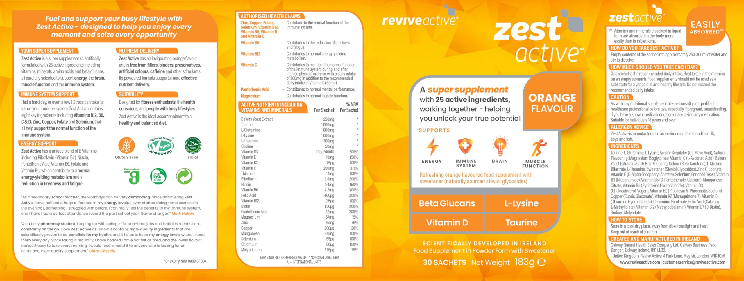Concentration et énergie améliorées grâce à Zest Active lors d'activités mentales et physiques.