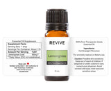 Revive huile essentielle citronnelle avec pipette: diffusion douce pour l’ambiance zen.