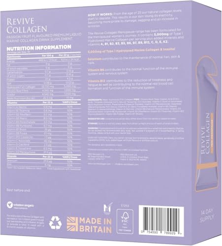 Revive Collagen Perimenopause – sachets fruits de la passion, pratique et facile à diluer