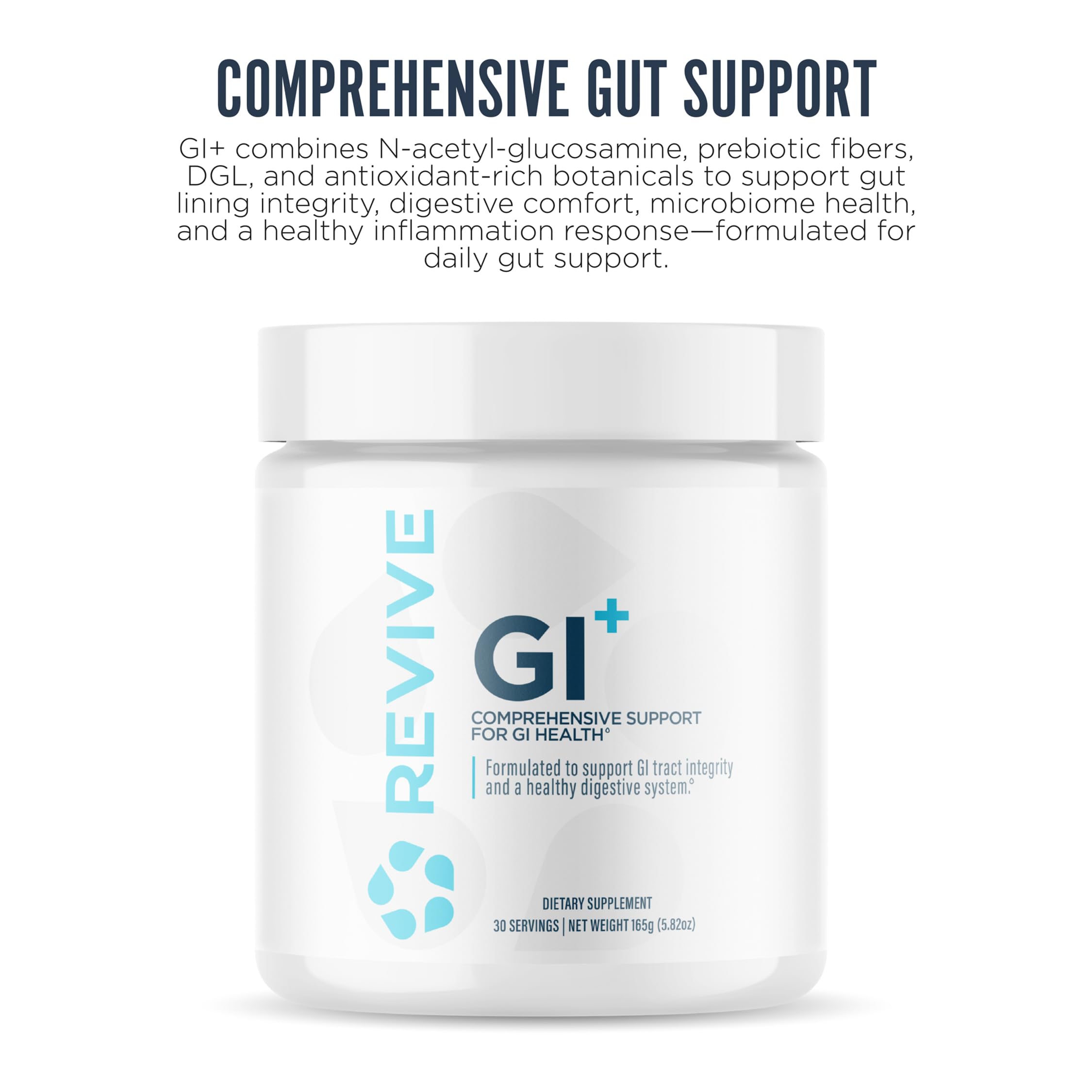 Revive GI Plus – Doseur visible facilitant la mesure d'une portion journalière.