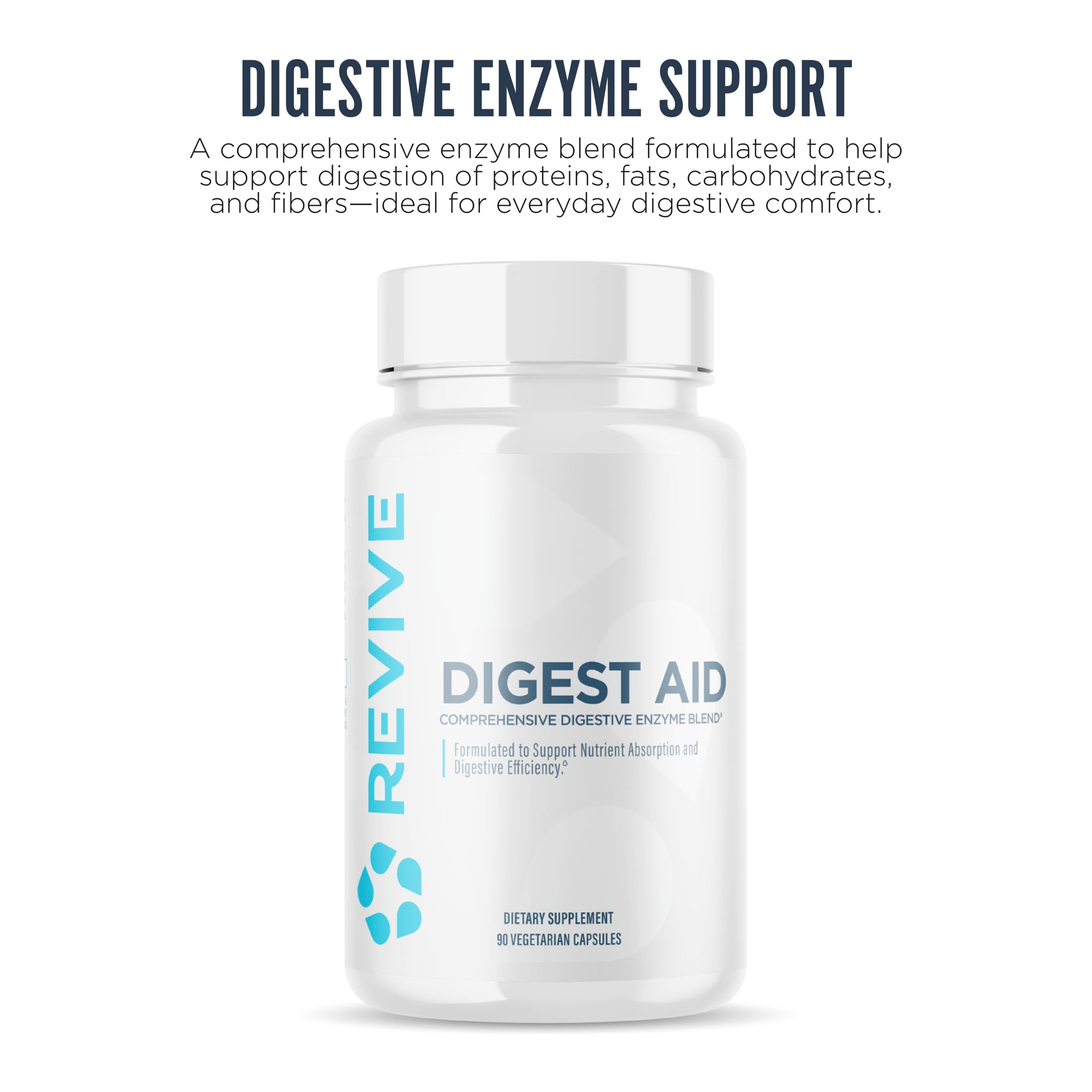 Revive MD Digest Aid, étiquette lisible facilitant l identification et le dosage