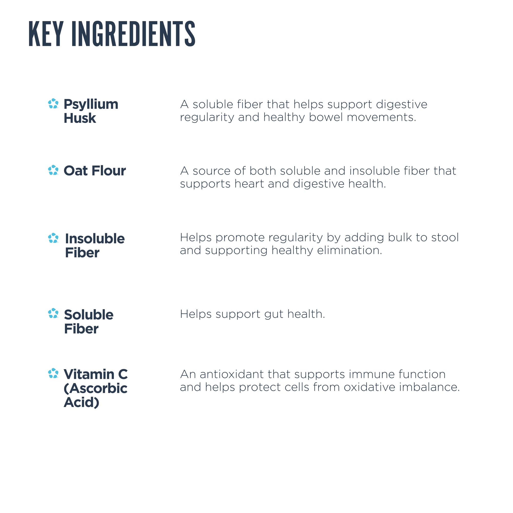 Ingrédients clés : psyllium, inuline et lin, pour la régularité.