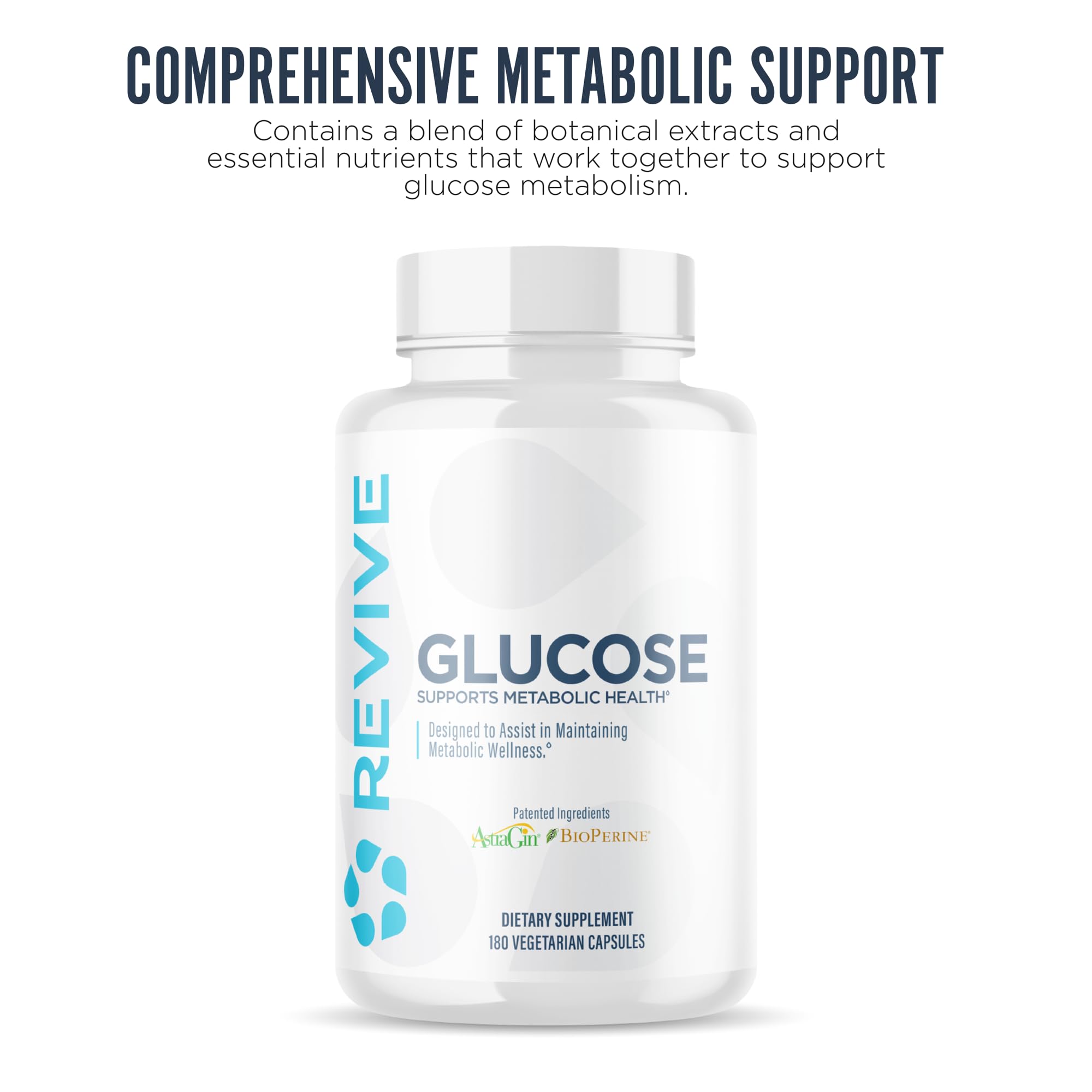 Capsules Revive MD Glucose, prise quotidienne facile pour un mode de vie actif.