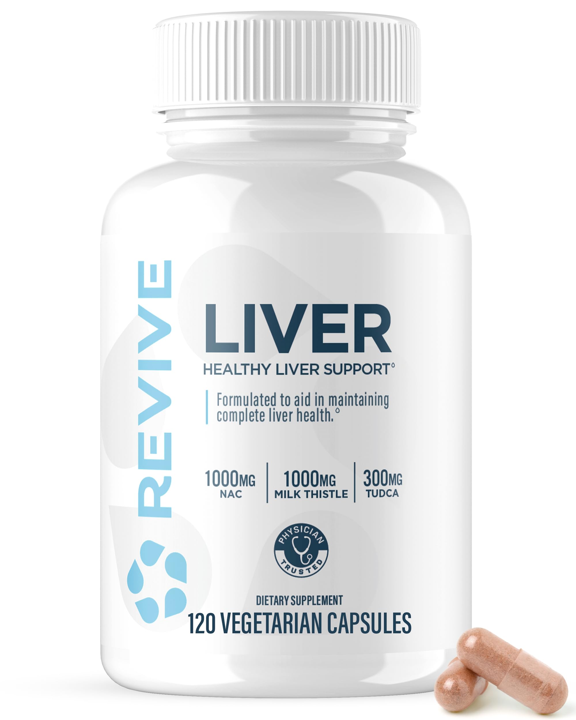 Revive MD, bouteille nettoyage foie, soutien potentiel de la fonction hépatique après les repas.