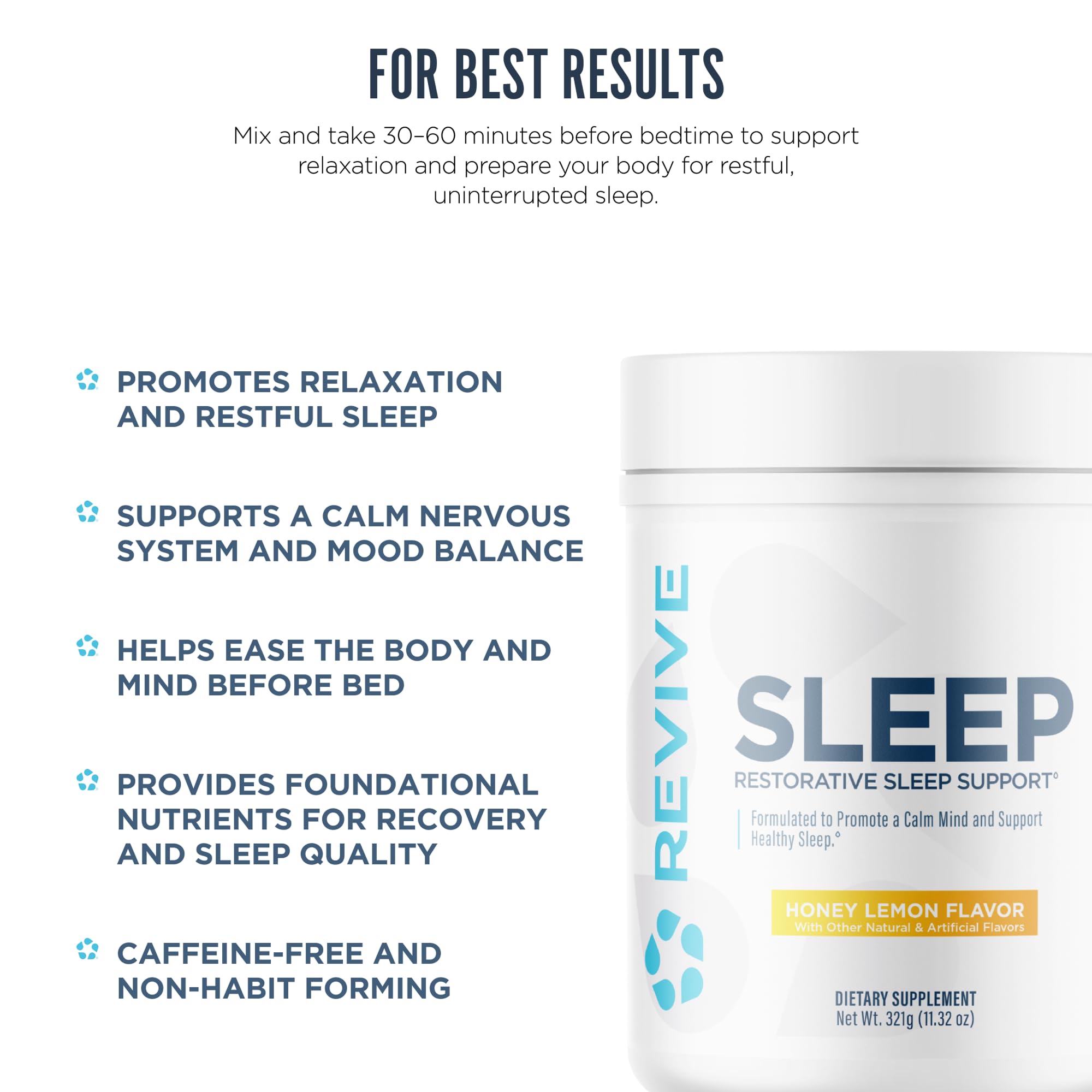 Inositol et glycine favorisent une transition plus douce vers le sommeil.