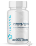 Revive MD Suntheanine gélules près de la bouteille, soutien à la relaxation.