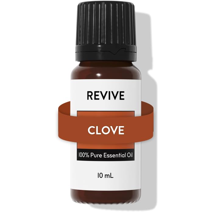 Huile REVIVEEO Clou de girofle, flacon pur, idéale pour diffusion et massage.