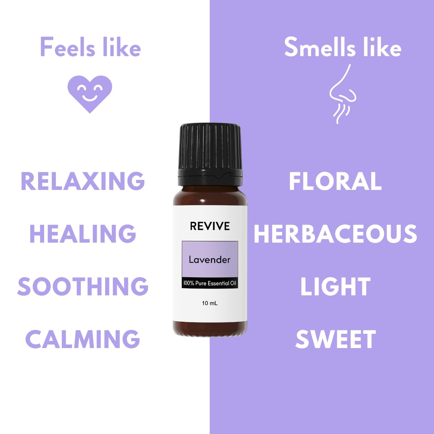 REVIVEEO huile lavande – diffusion agréable dans le diffuseur pour une ambiance calme