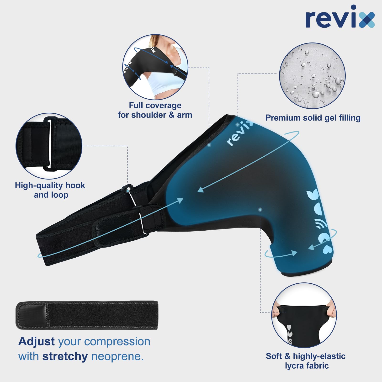 Revix ajustement reglable epaule: facile à mettre et enlever.