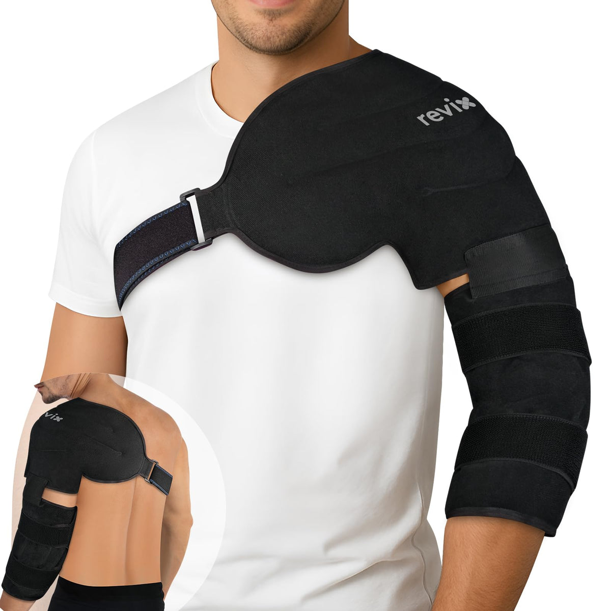 REVIX bande-glace epaule-lanceur, compression ciblée pour récupération après match