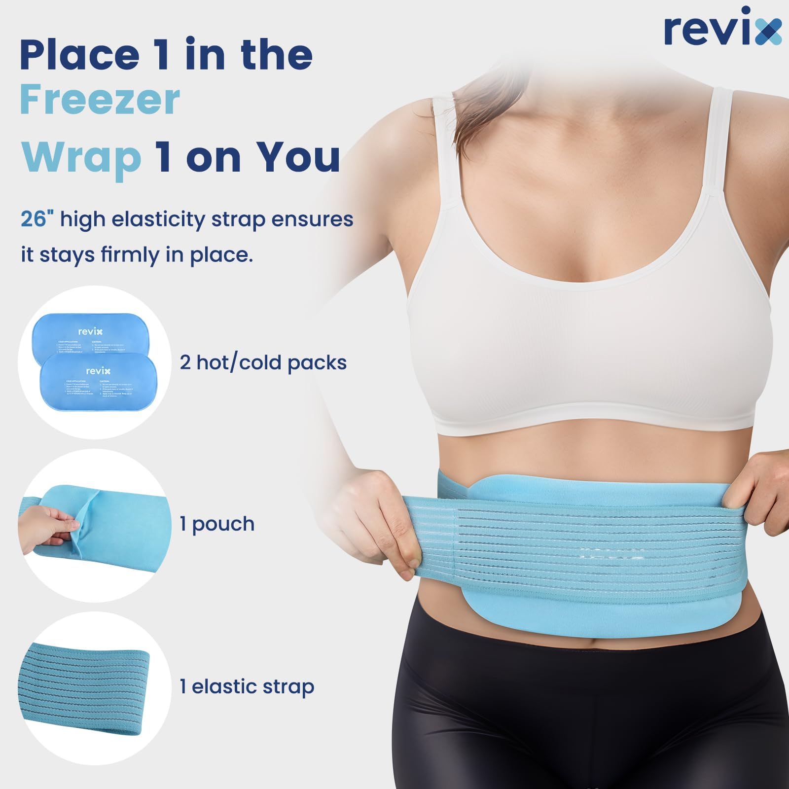 REVIX bandeau reglable: maintien sécurisé pendant les activités.