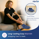REVIX bleu nuit, chaussons élégants et confortables.