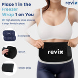 REVIX compresse froide 14x7 pour le genou, gel reste souple même congelé.