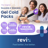 Compresses gel REVIX, thérapie chaud/froid polyvalente pour soins à domicile.