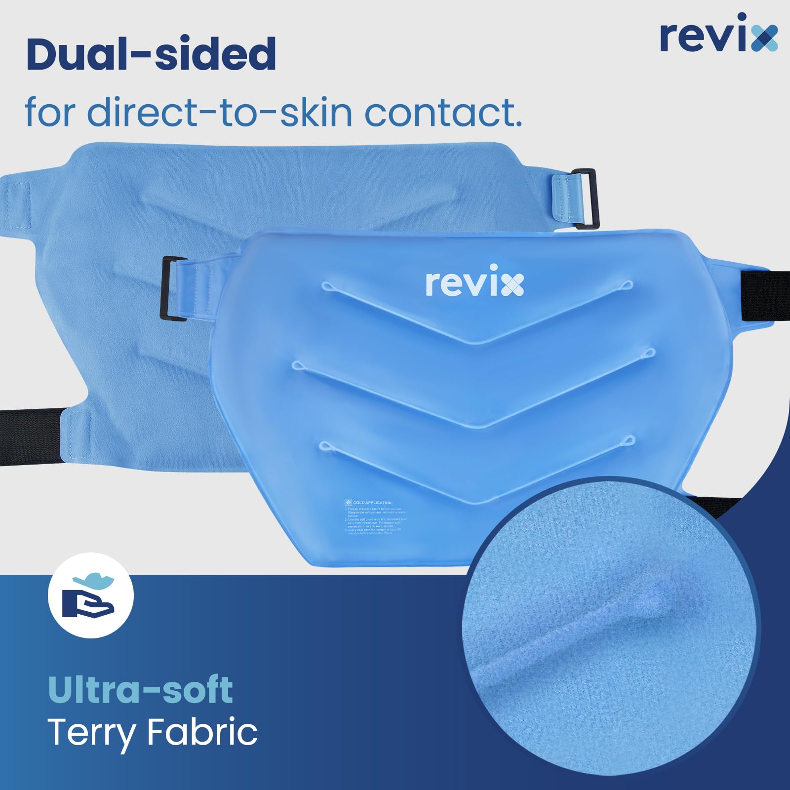 REVIX côté nylon concentré, thérapie du froid efficace sur la zone douloureuse.