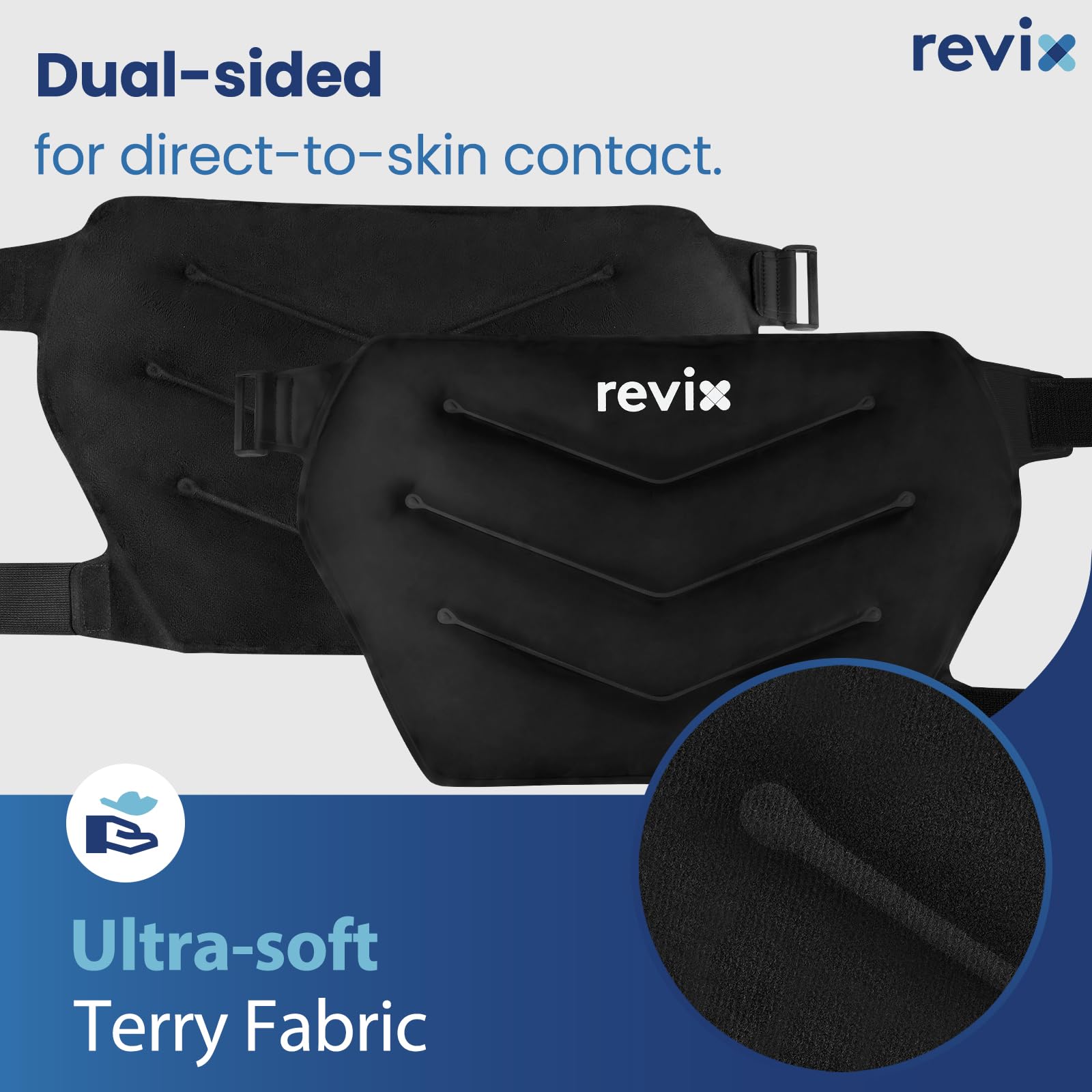 REVIX coussin-glace-hanche 19x12 couvre la hanche pour refroidissement uniforme.