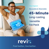 REVIX montre le design grille gel qui assure une cryothérapie homogène.