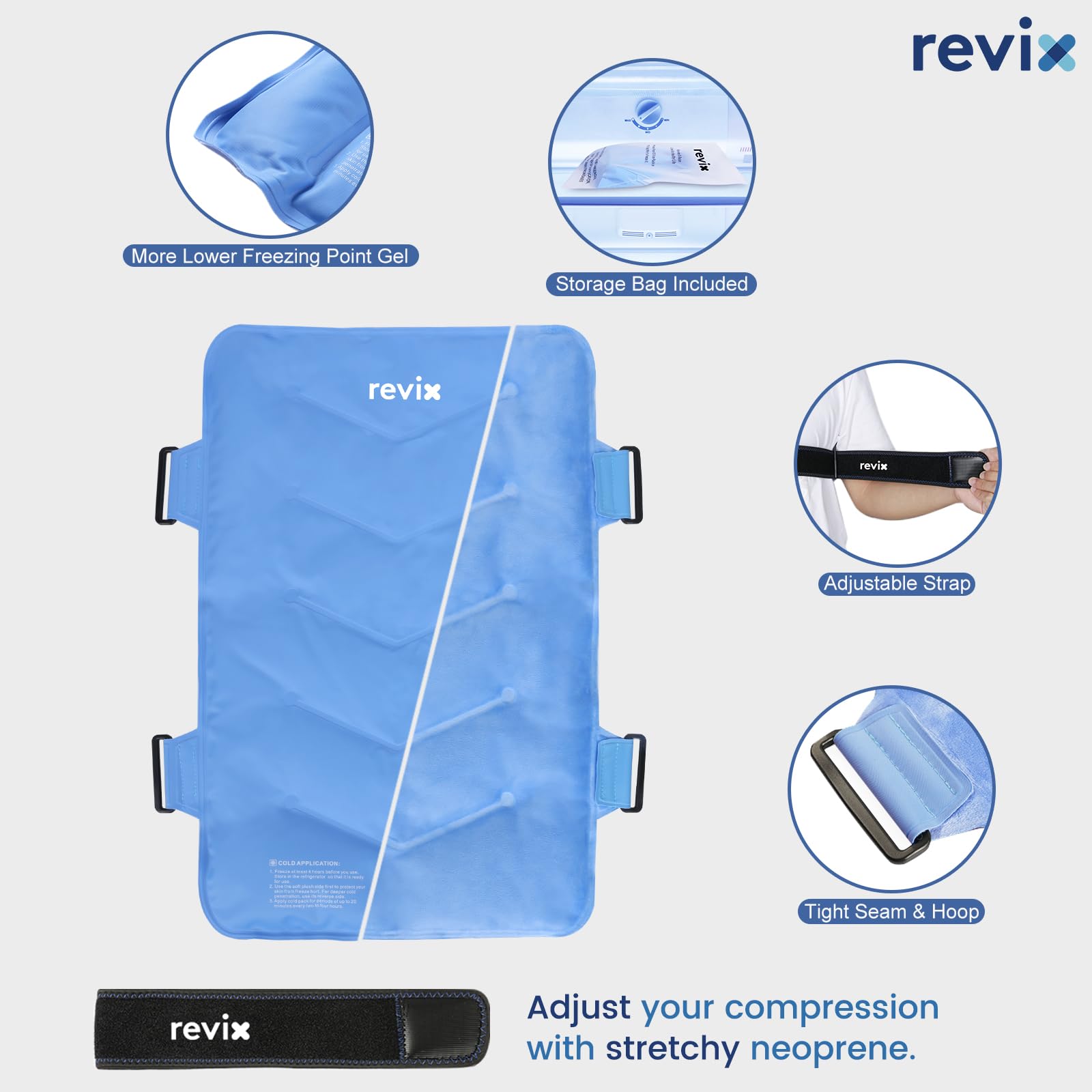 REVIX XXL face en peluche douce pour le confort et moins de condensation