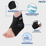 Doublure en nylon respirant REVIX autour de la cheville pour plus de confort.