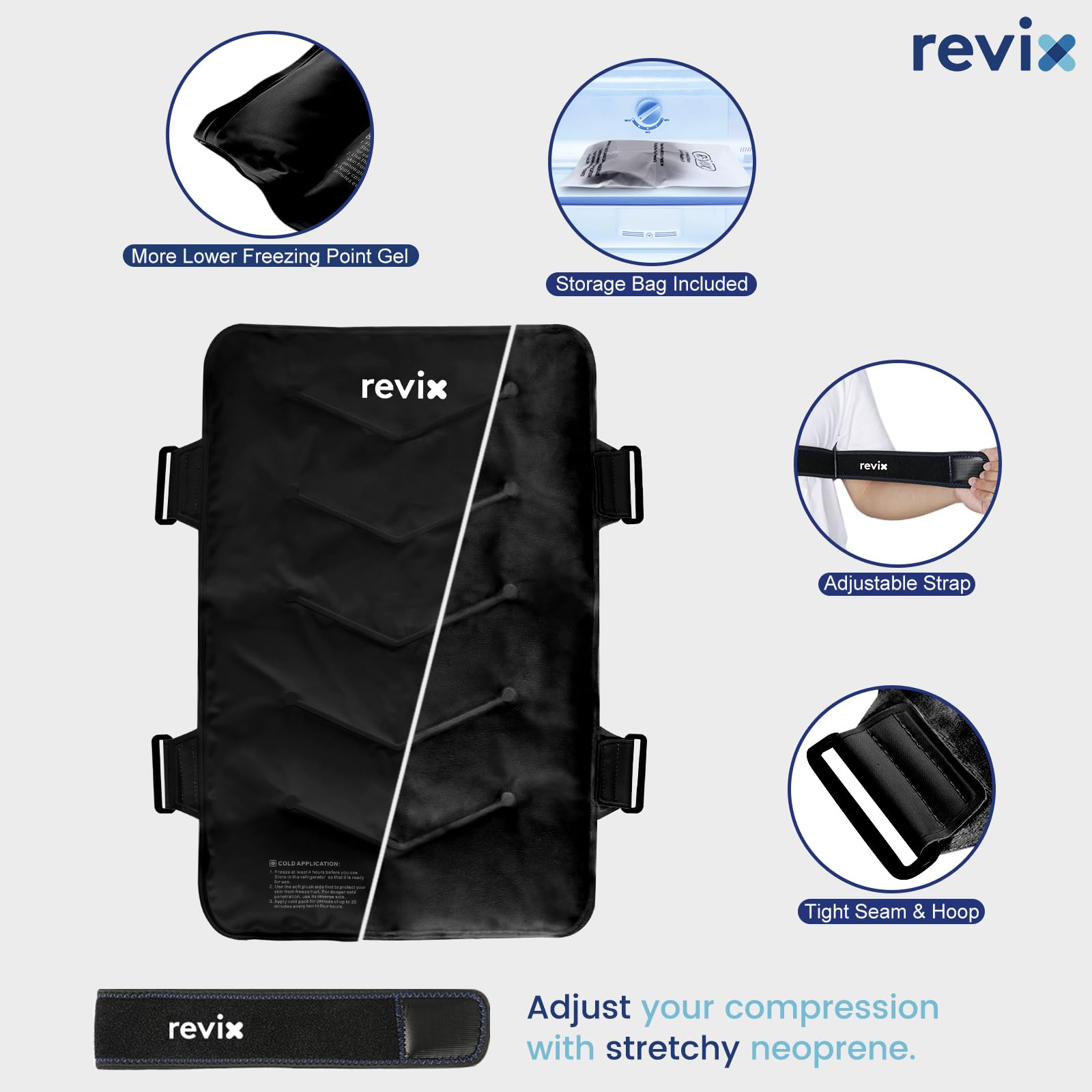 REVIX rangement congélateur inclus pour un accès rapide et prêt à l'emploi.