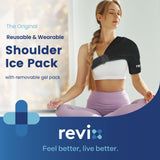 REVIX epaule gel solide offre application stable et couverture étendue du bras.