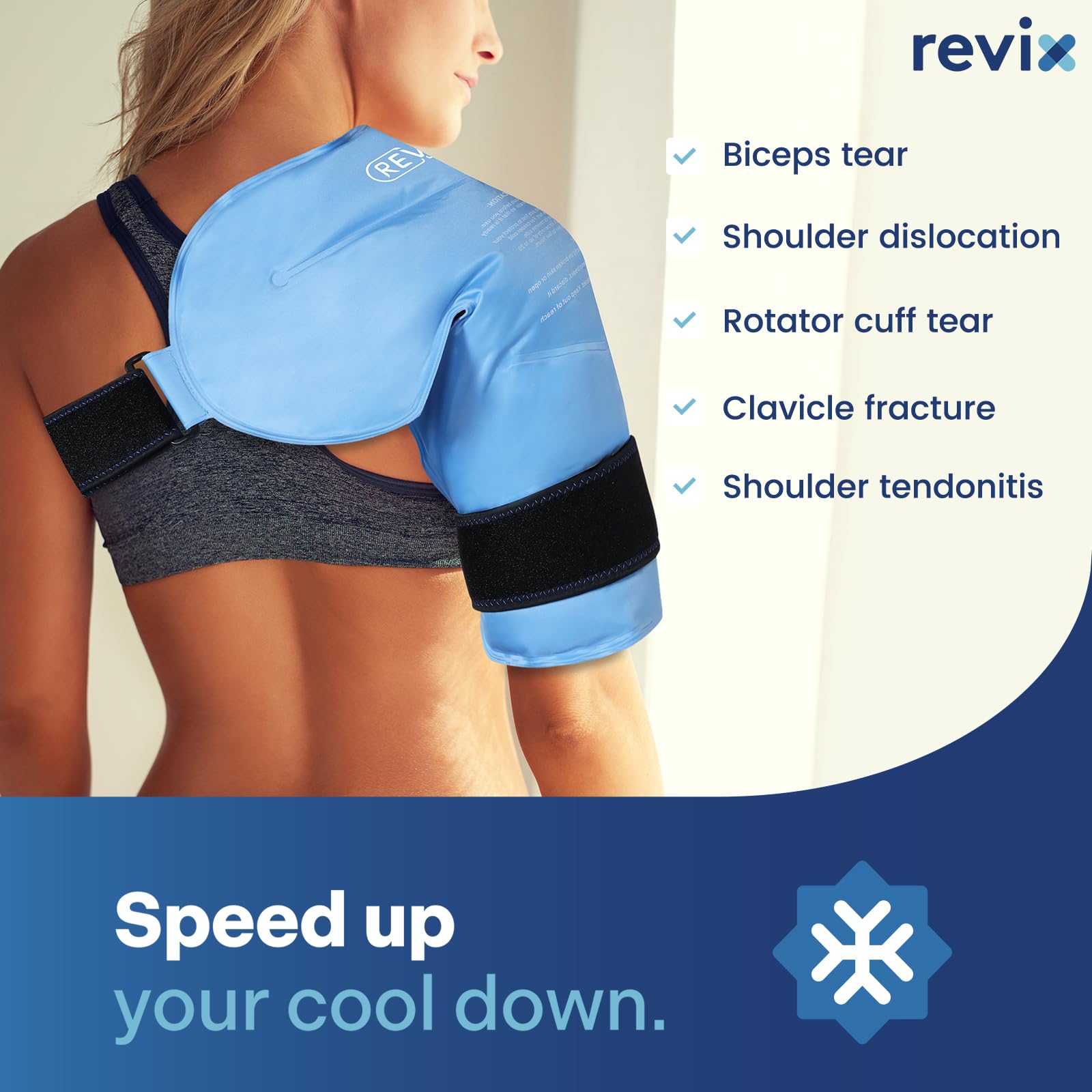 REVIX épaule glace bande reglable – maintien sûr et pratique