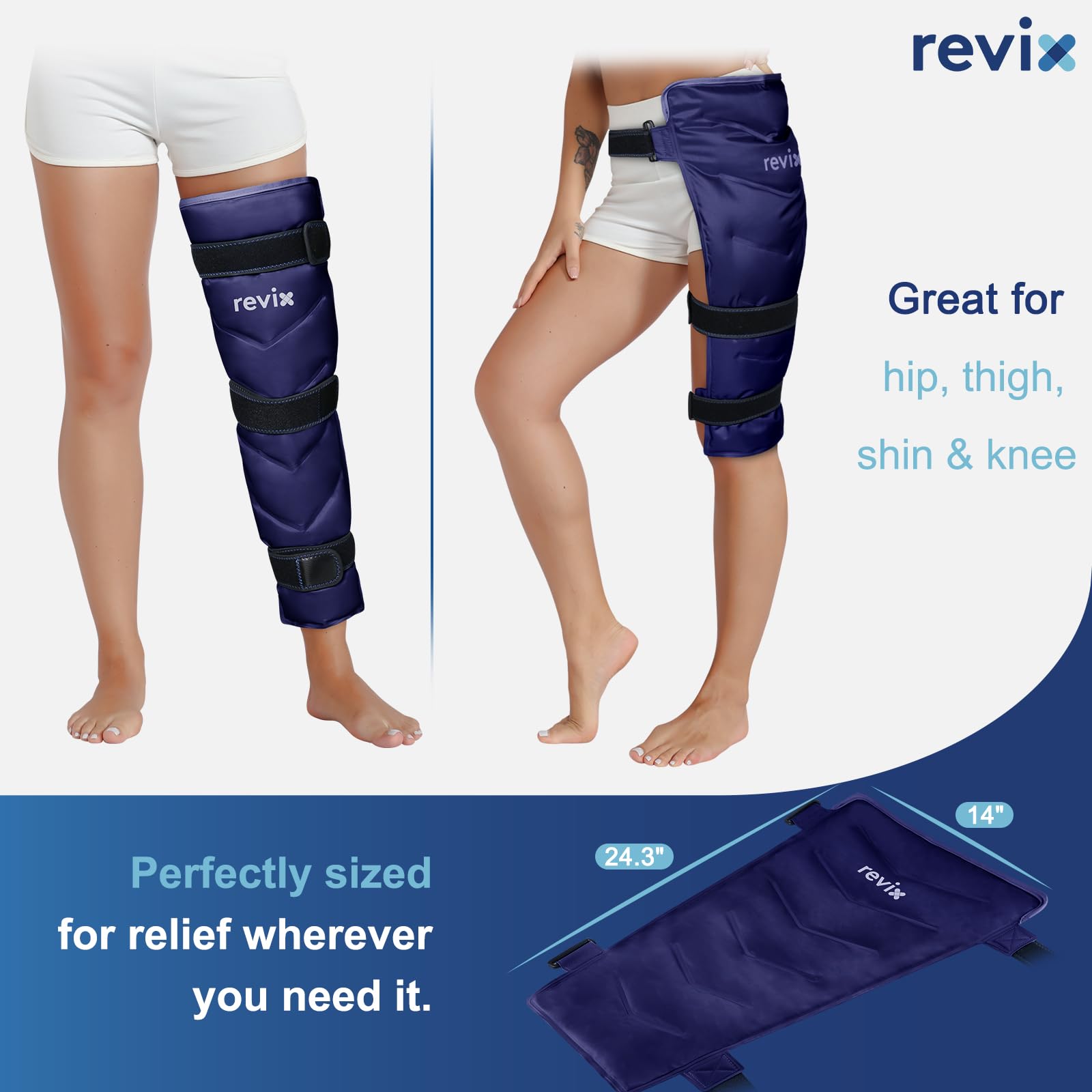 REVIX étui nylon durable, rangement et congélation facilités.