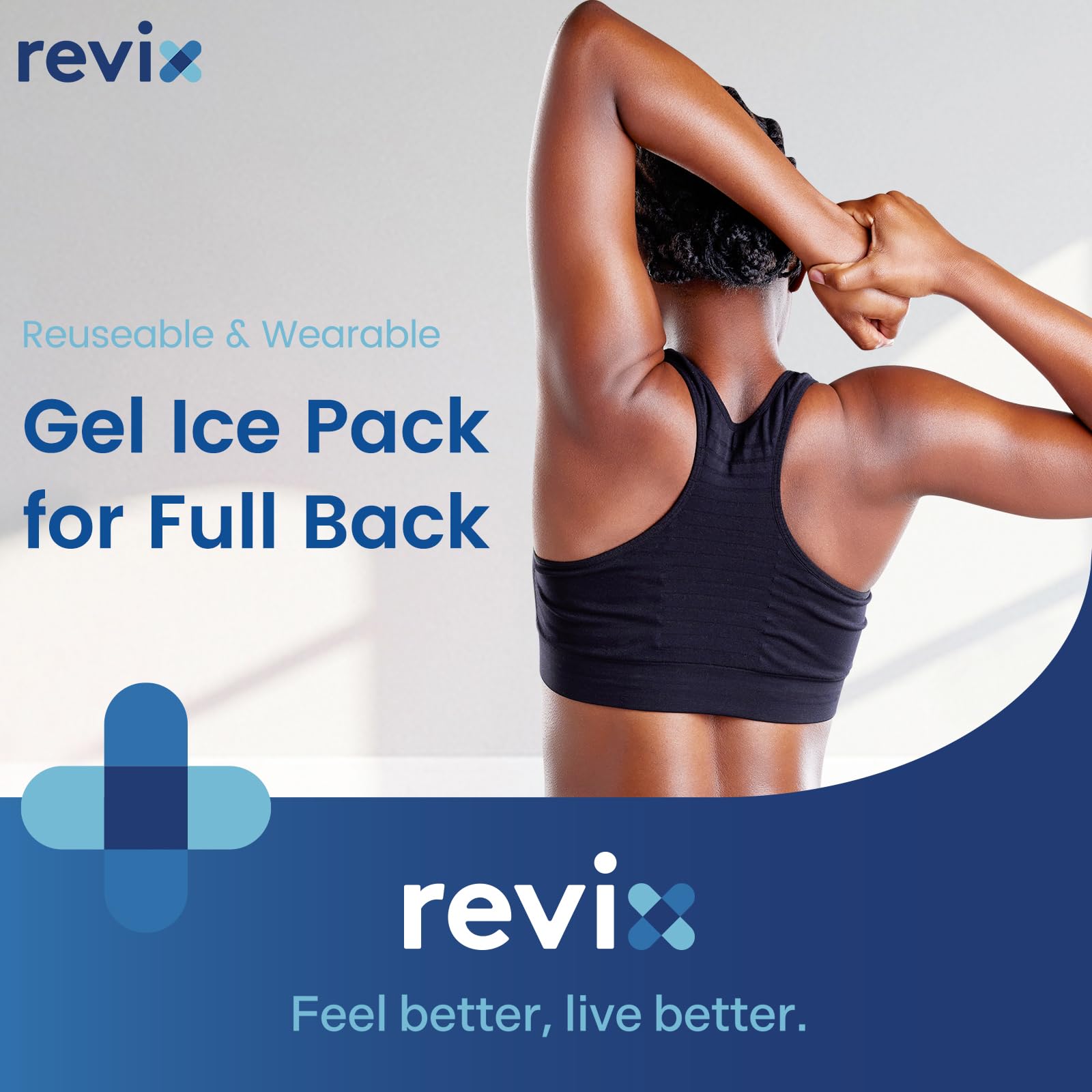 REVIX face-douce-dos assure un contact doux et confortable pendant l'utilisation