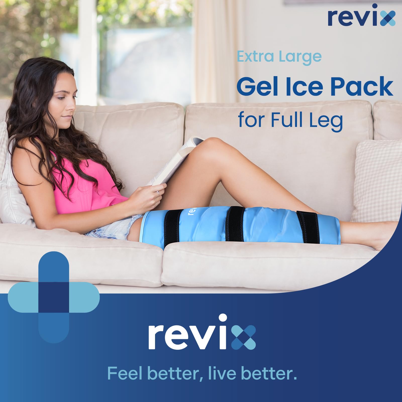REVIX gel-basse-temperature: gel flexible qui reste froid longtemps pour soulager les zones ciblées.