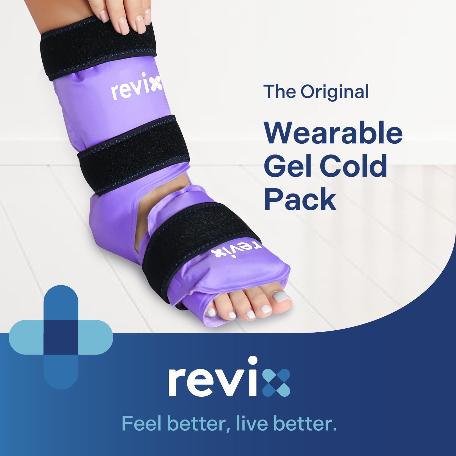 REVIX gel-cheville-moulable-apres-congélation : gel reste souple pour couverture continue.