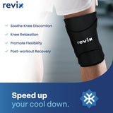 REVIX gel-double flexible – s'adapte aux contours du genou et du mollet