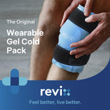 REVIX gel genou froid réutilisable pour un refroidissement prolongé.