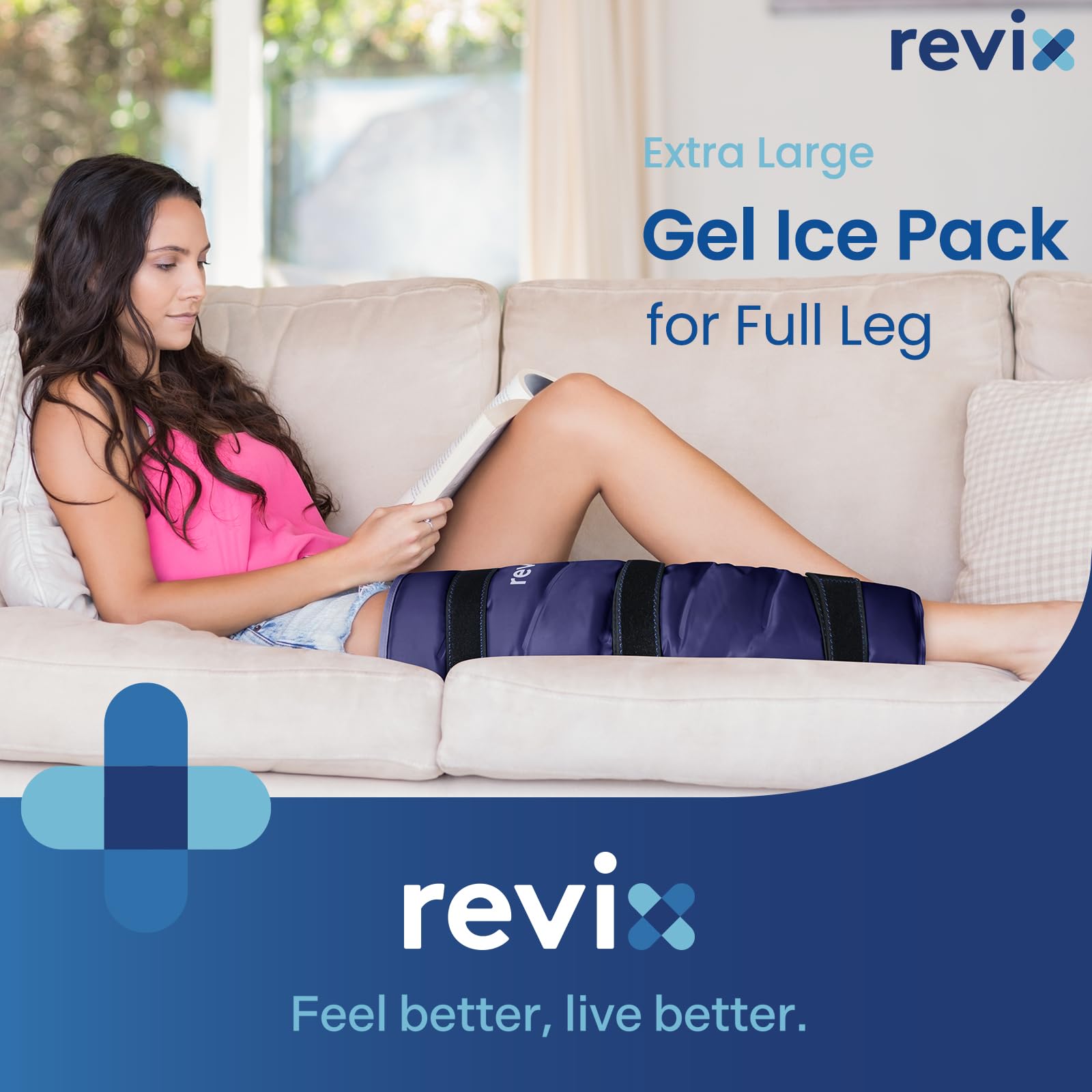 REVIX détail gel glace, répartition homogène pour un refroidissement efficace.