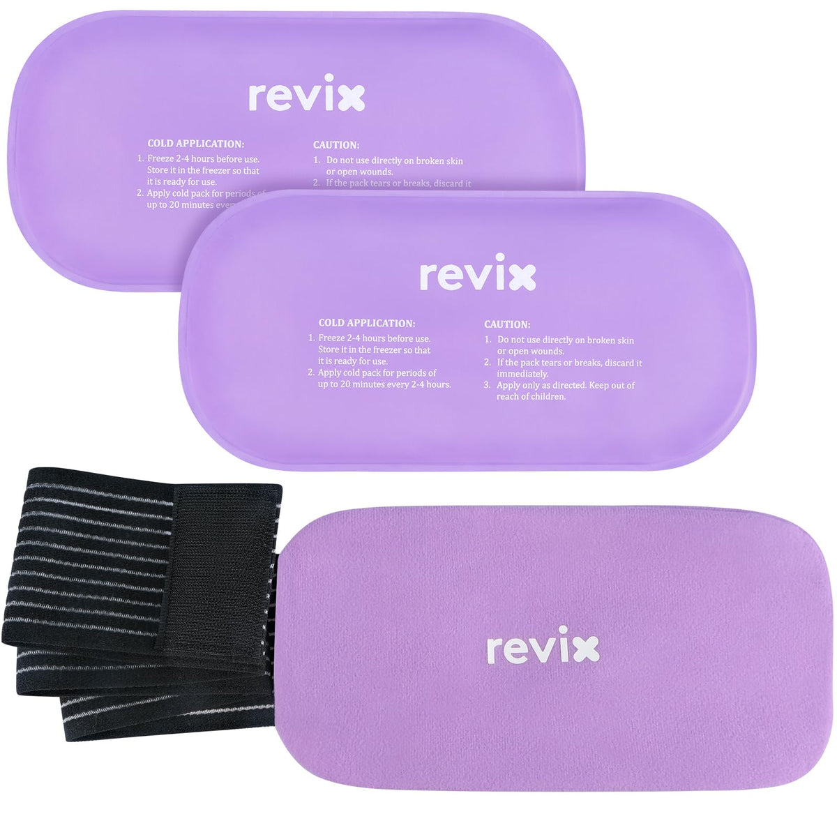REVIX gel pack double 10x5 prêt pour une fraîcheur rapide.