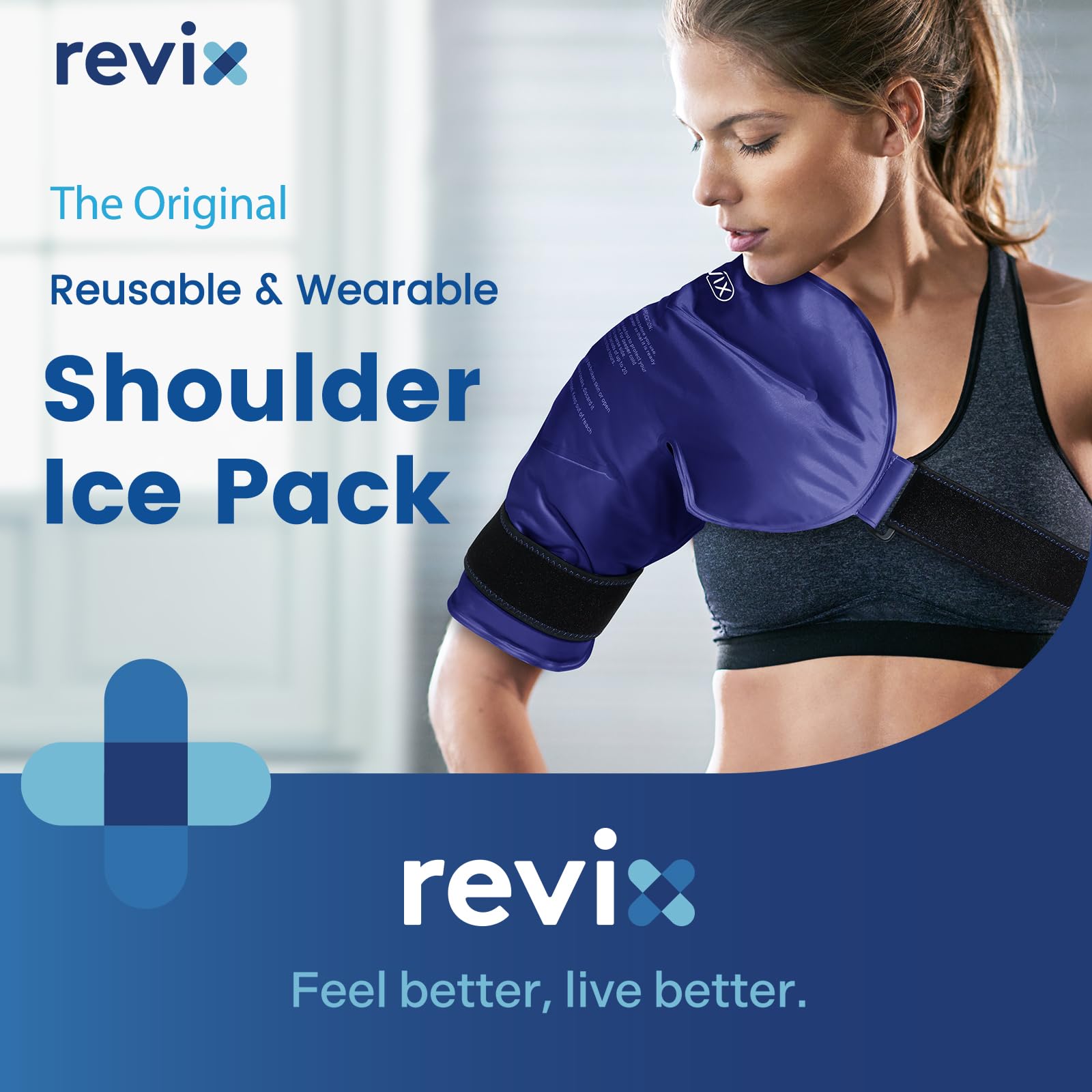 REVIX gel glace épaule, gel dense pour un refroidissement ciblé et durable.