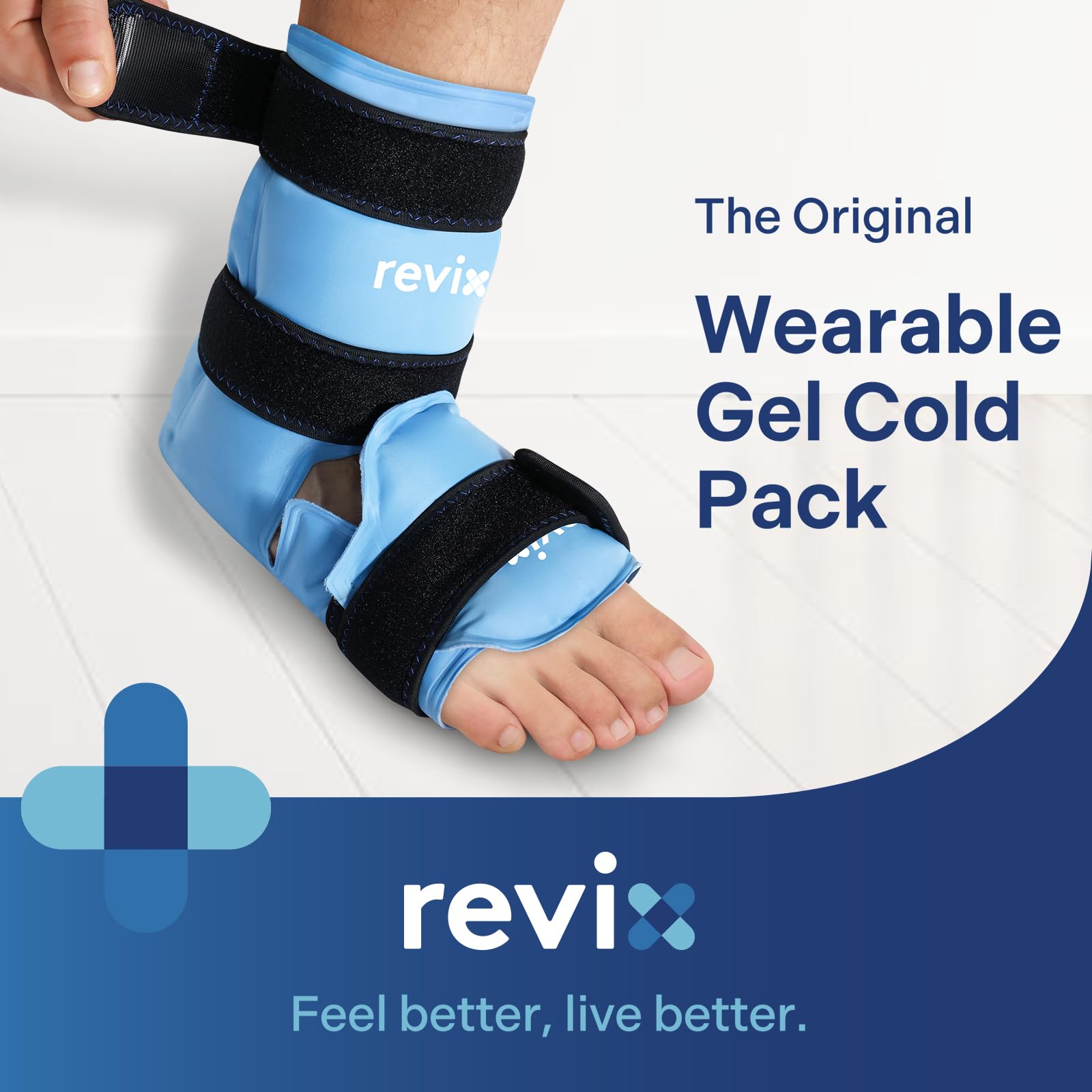 REVIX gel glace pliable après congélation, mouvement libre et compression ciblée