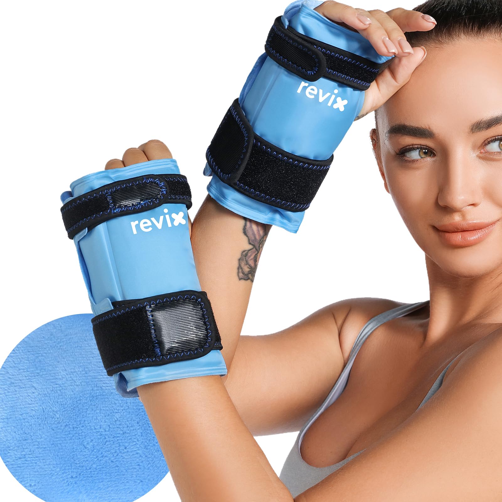 REVIX gel-glace poignet ensemble 2 pièces pour soulager après activité