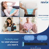 REVIX gel glacé réutilisable 14x7 – couverture dos durable et généreuse.